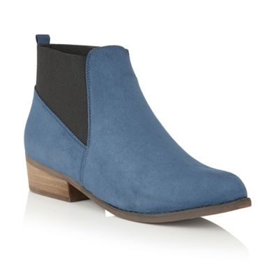 Blue 'Jessie' heeled ankle boots